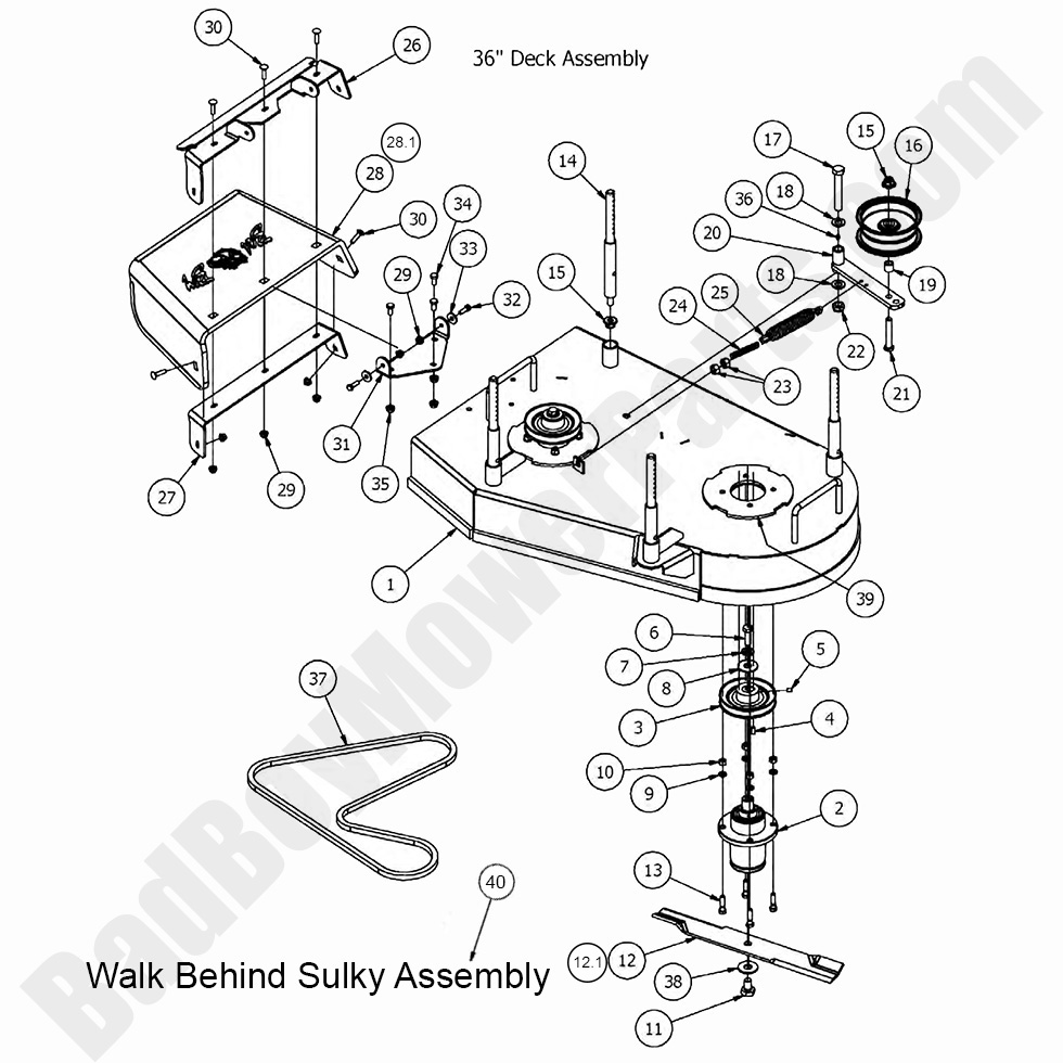 2017 Walk Behind - 36" Deck Assembly
